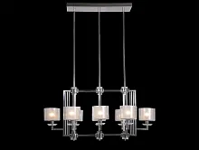 Люстра подвесная 4408/S chrome Newport прозрачная на 6 ламп, основание хром в стиле современный Люстра подвесная 4408/S chrome Newport прозрачная на 6 ламп, основание хром в стиле современный